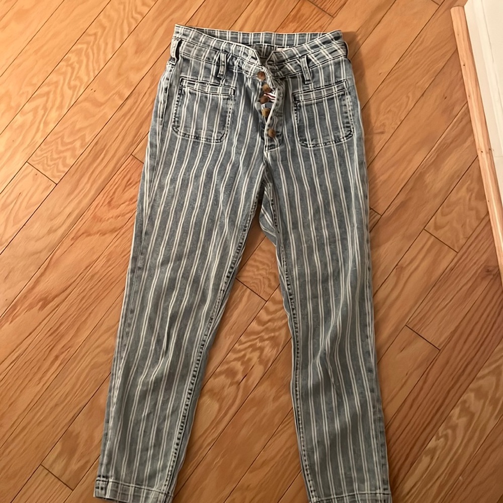 Pilcro and the Letterpress Striped Jeans